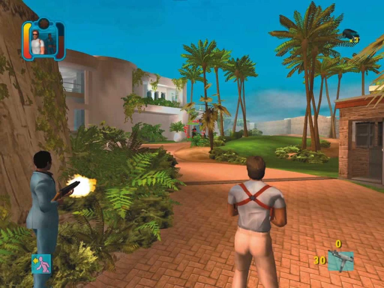 [23/01/2009] Miami ViceEnde 2004 feierten Crockett und Tubbs ein ruhmloses Comeback. Das Spiel zur Kultserie aus den 80er-Jahren hält sich an ein simples Schema: Sie stürmen ein Haus, schießen alle Gangster tot und gehen dann wieder. Das machen Sie so oft, bis keine Gangster mehr da sind. Mit anderen Worten: Miami Vice ist langweilig. Aber sowas von. Den einen oder anderen Lacher konnten wir uns trotzdem nicht verkneifen. Zum Beispiel wenn Crockett niedergeschossen wird und sagt: „Tubbs, ich habe ein Problem“. Und wenn Tubbs niedergeschossen wird und auch sagt: „Tubbs, ich habe ein Problem“. Herrlich. Peinlich.