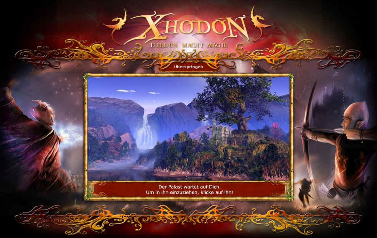 [05/02/2009] Für Browser Games ungewöhnlich, führt Xhodon Sie mit einer schönen Intro-Sequenz in die Geschichte des Spiels ein.