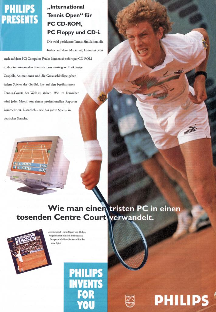 [11/03/2009] Wenn Sie bisher dachten, es existiere keine Komparation für das Wort „perfekt“, haben Sie sich geirrt. Philips hat’s erfunden, macht das perfekte noch besser. International Tennis Open ist die perfekteste Tennis-Simulation, die es 1994 zu kaufen gab. Ende der Geschichte. Achten Sie besonders auf die Schlaghand des „Models“. Verwischeffekte. Motion Blur. 1994!