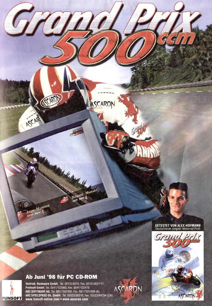 [25/03/2009] Wenn er beim Testen genauso behutsam vorgegangen ist wie beim Stylen seiner Frisur, ja, dann erwartet Sie in Grand Prix 500ccm das wohl bugfreieste Spiel aller Zeiten. 