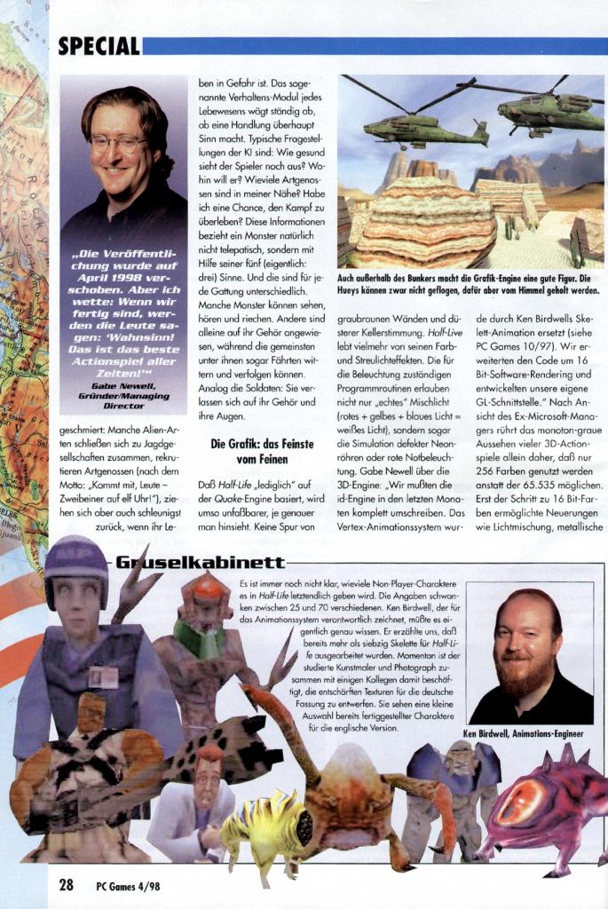 [15/04/2009] Na, hätten Sie ihn erkannt? Gabe Newell mit dünnen Bäckchen, 1998, im zarten Alter von 36 Jahren. Mittlerweile trägt der Valve-Chef ein paar Kilos mehr auf den Rippen, dafür sind die Haare kürzer. 2007 machte der ansonsten recht zurückhaltende Branchen-Veteran mit einem Anti-Playstation-3-Zitat auf sich aufmerksam, bezeichnete jegliche Mühen für die Konsole zu entwickeln als „Zeitverschwendung“. Seine Empfehlung: „Produktion einstellen, Konsole neuentwickeln.“