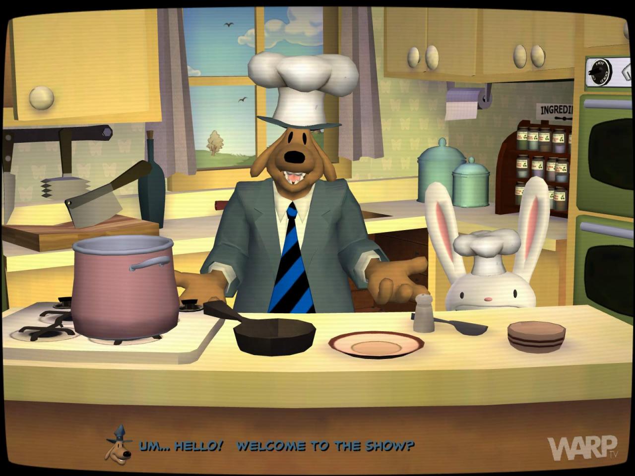 [23/04/2009] Sam & Max: Season One – Situation: Comedy (2006)In ihrer Unberechenbarkeit hat Talk-Show-Ikone Myra Stump ihr Publikum als Geisel genommen. Sam & Max kontern mit einer Kochsendung und Gastrollen in einer Sitcom. Die Wertung fällt aufgrund wiederkehrender Locations etwas niedriger aus als bei Culture Shock. Mit dabei: Ein Hauptgewinn in der Quiz-Show „Wer wird niemals Millionär“.