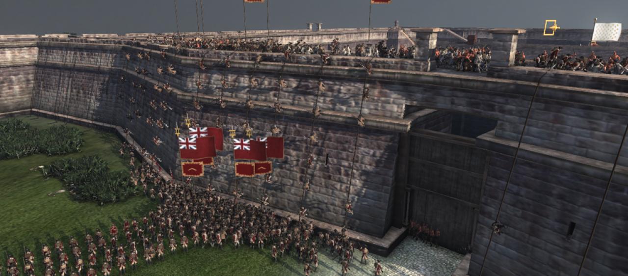 [17/04/2009] Die Franzosen verteidigen Fort Niagara mit allen Mitteln.