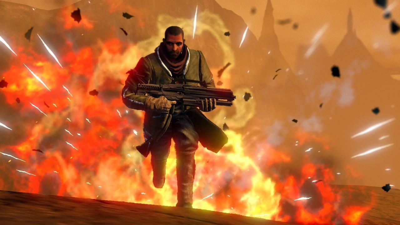 [20/05/2009] 15 - Red Faction: Guerilla: Für destruktive Naturen mit dem Hang zu Feuer und Explosionen gibt es wohl kaum ein besseres Spiel. Hier lässt sich von Gebäuden über Brücken bis hin zu Fahrzeugen praktisch alles in die Luft jagen und in seine Bestandteile zerlegen.