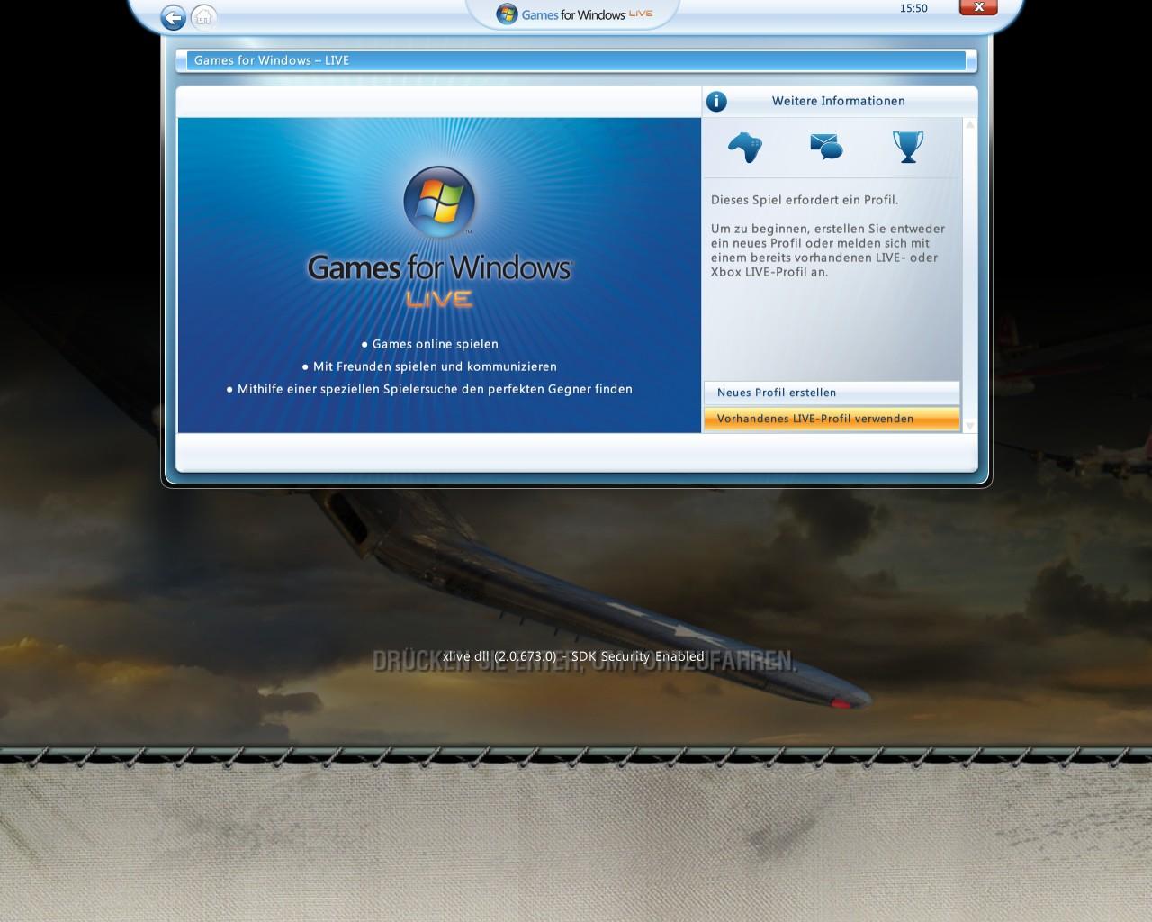 [28/05/2009] Battlestations: Pacific unterstützt Games for Windows Live: In diesem Menü loggen Sie sich in Ihr Konto ein, begutachten Ihre Erfolge oder kontaktieren Mitspieler in der Freundesliste.