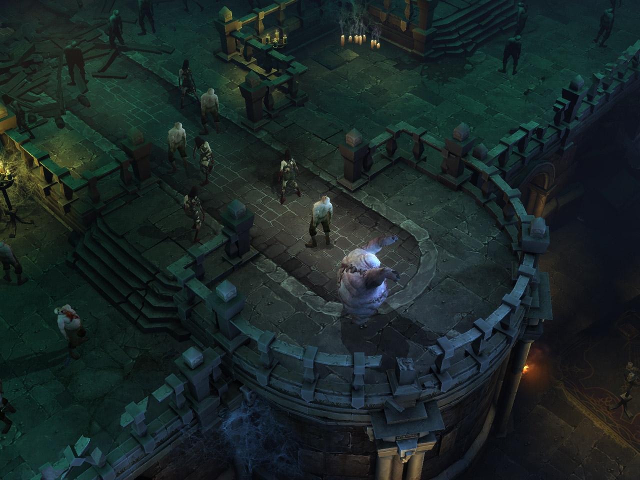 [04/05/2009] Diablo 3-Bestiarium: Ein Groteske in Begleitung weniger Zombies.