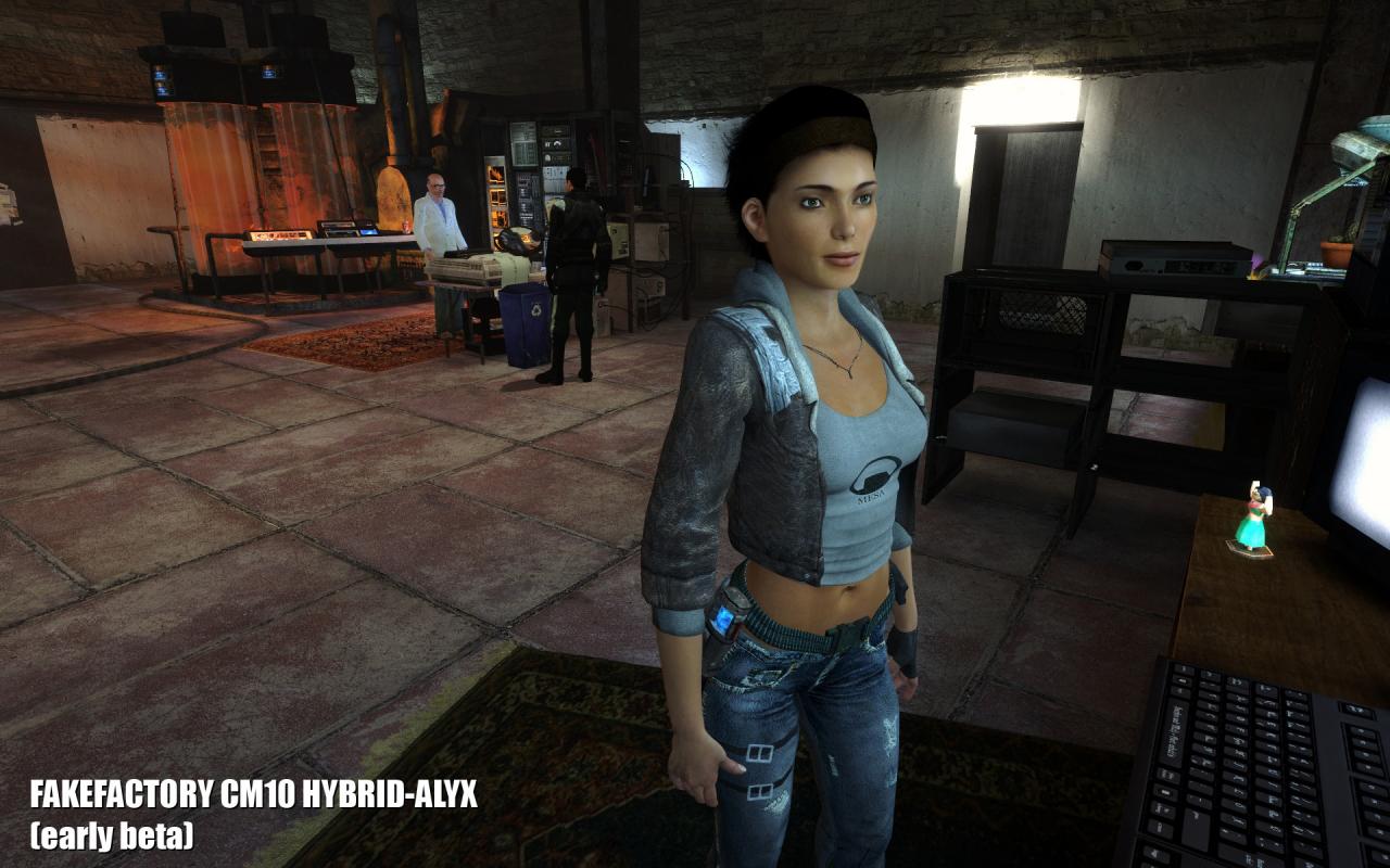 [02/05/2009] Fake Factory´s Cinematic Mod 10: Das Alyx-Hybrid-Model in einer fast fertigen Version.