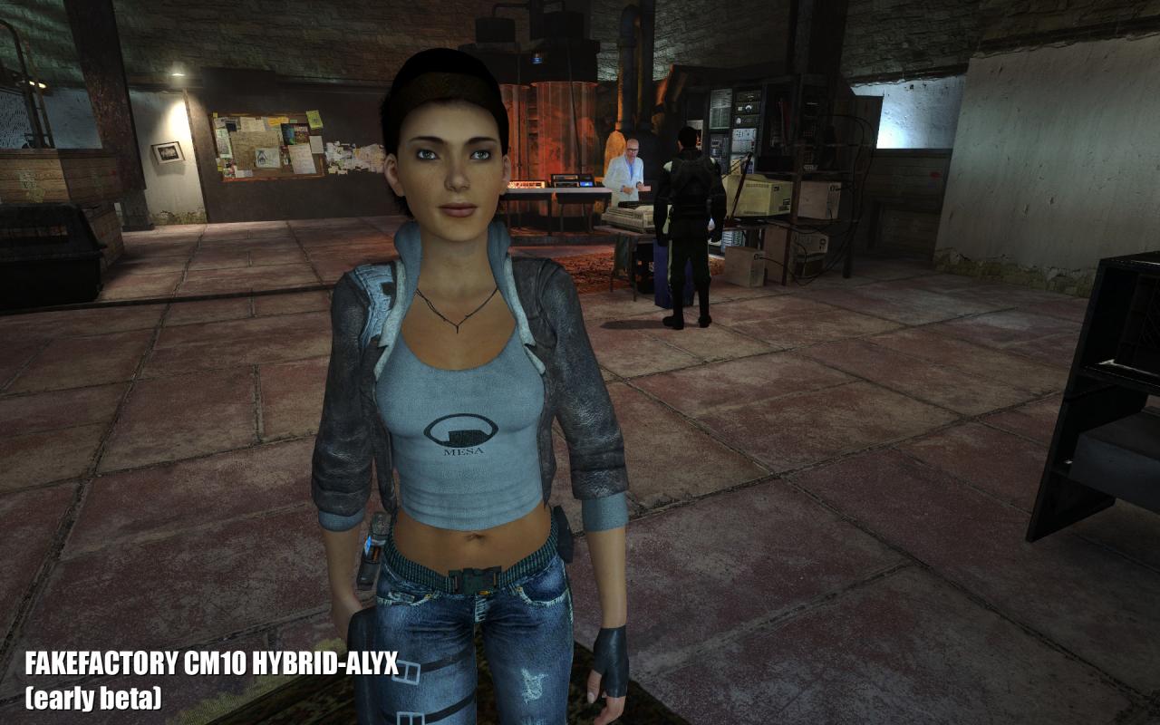 [02/05/2009] Fake Factory´s Cinematic Mod 10: Das Alyx-Hybrid-Model in einer fast fertigen Version.