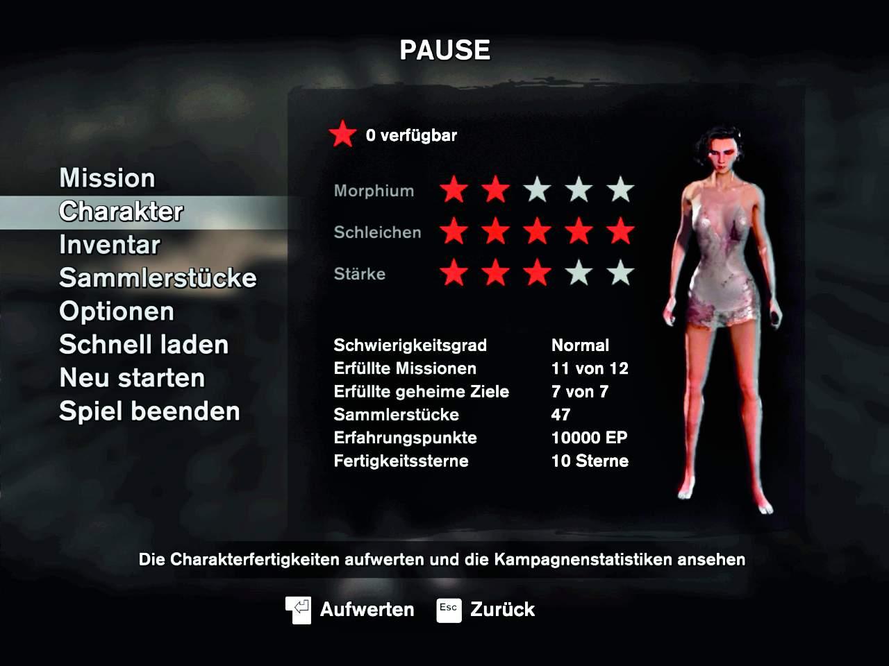 [12/05/2009] Durch gefundene Sammlerstücke und erfüllte Geheimziele erhalten Sie Punkte. Mit diesen werten Sie eine von drei Fähigkeiten auf, was sich jedoch nur bedingt auswirkt.