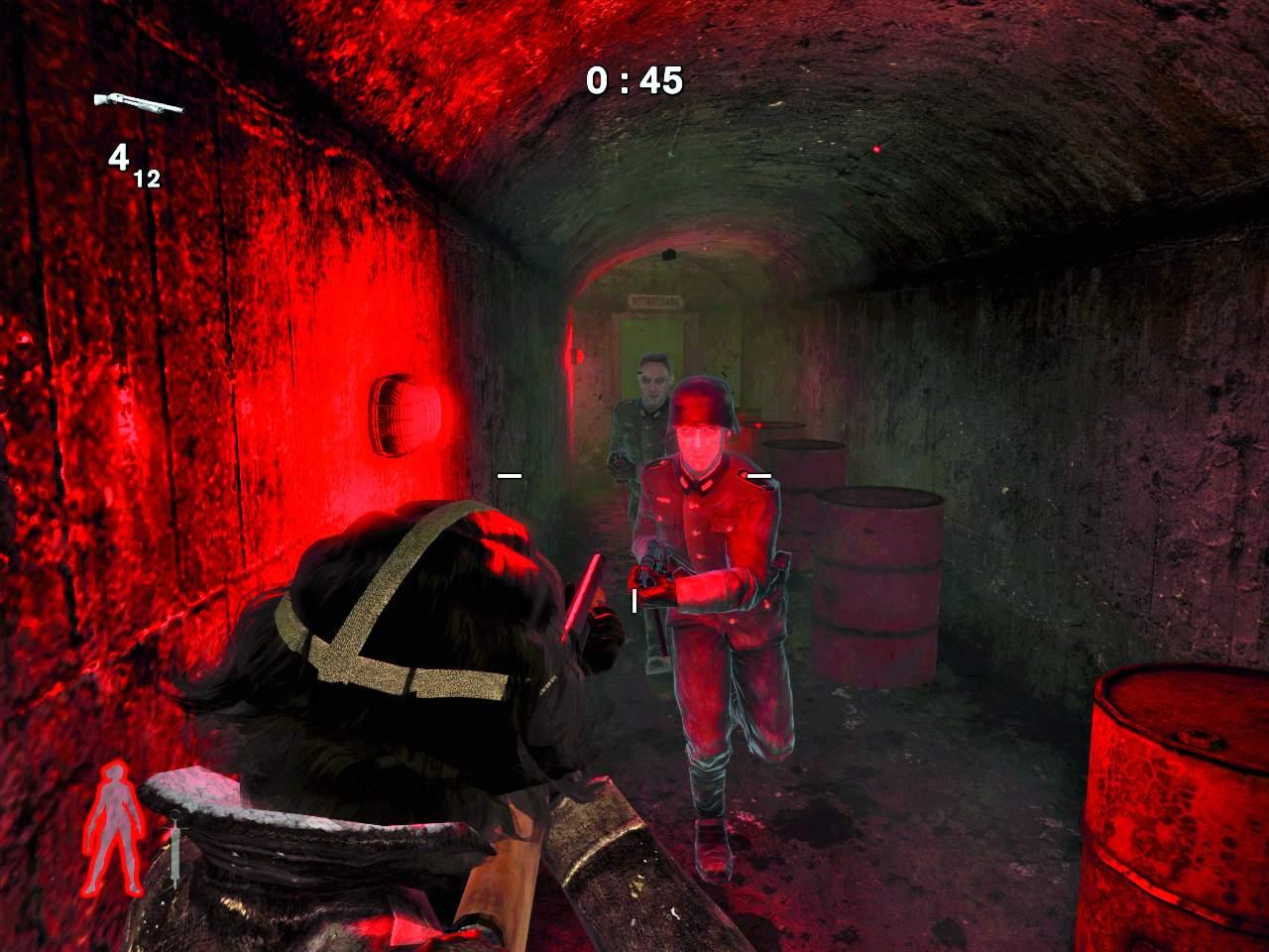 [12/05/2009] Wir schießen uns per Schrotflinte den Weg aus einem brennenden Bunker frei.