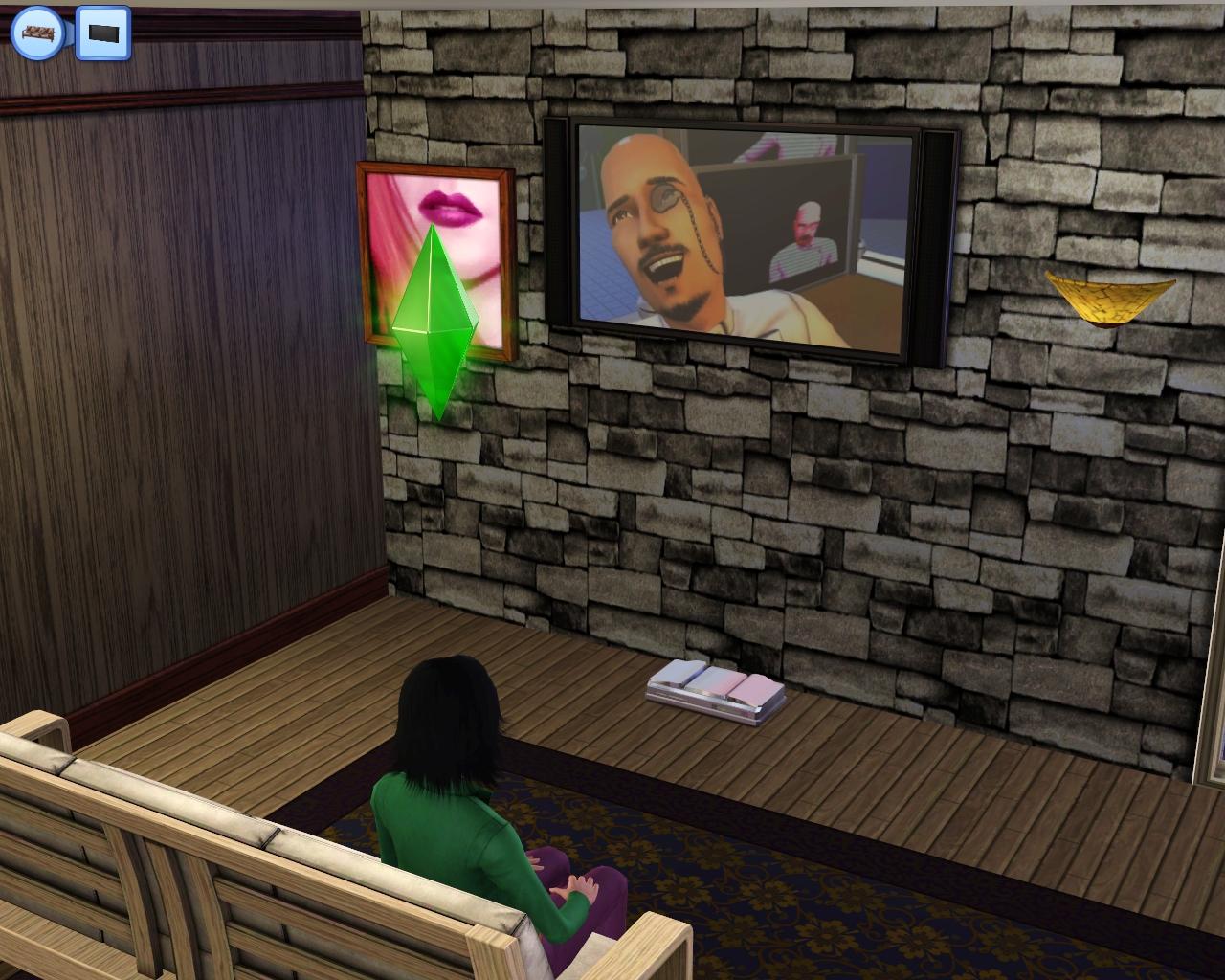 [19/06/2009] Auch eine Rekrutin muss mal abschalten. Oder in diesem Fall anschalten – den Fernseher. Ein erhöhter Spaßwert verschafft den Sims am Arbeitsplatz eine bessere Laune.