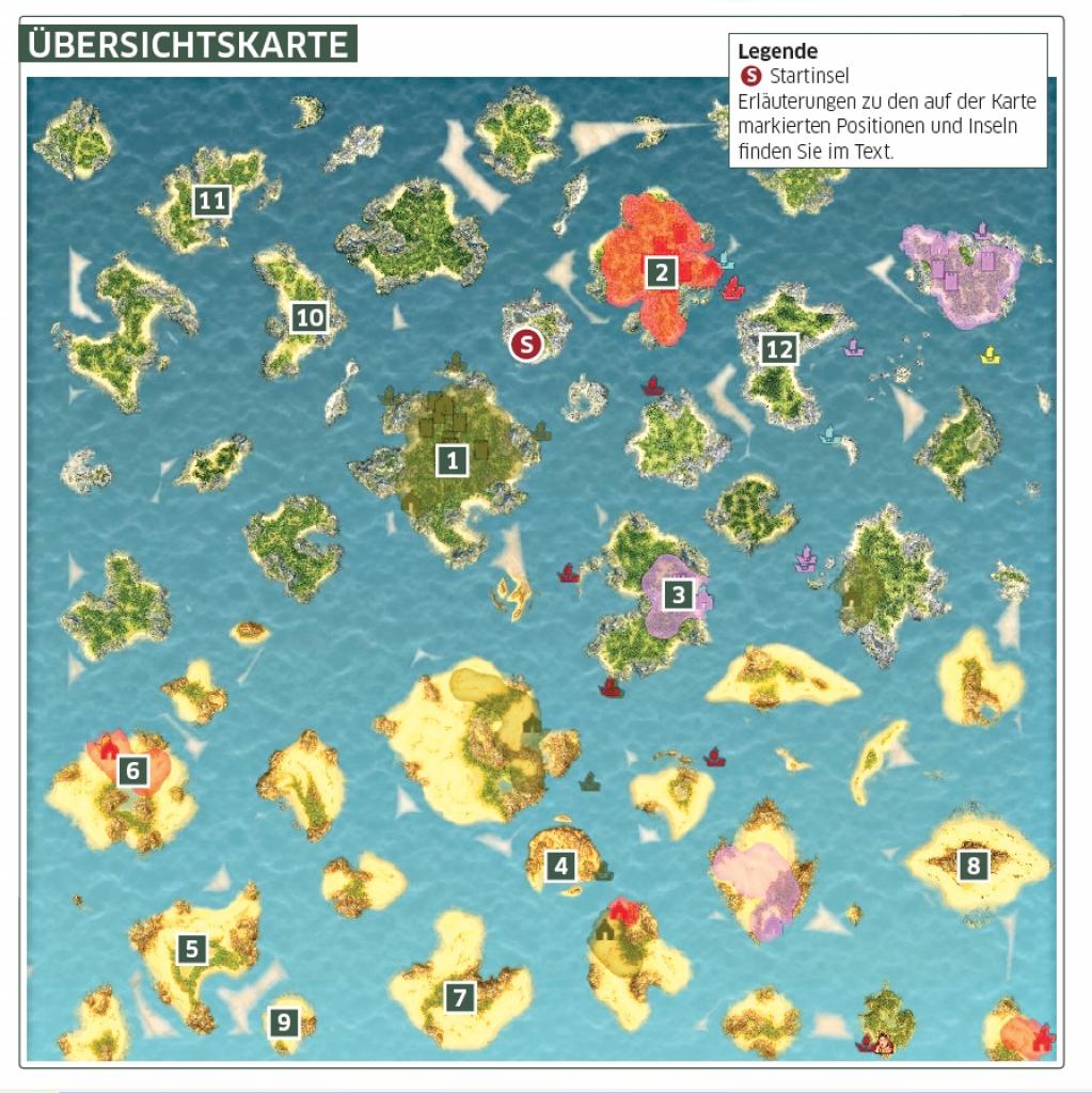 [23/06/2009] Anno 1404 - Komplettlösung: Übersichtskarte zum Szenario 