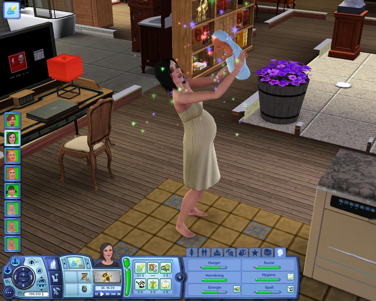 [12/06/2009] Für familienbewusste Sims gibt es nichts Schöneres, als möglichst viele Nachkommen in die Welt zu setzen. Passen Sie nur auf, dass diese Ihnen nicht die Haare vom Kopf fressen!
