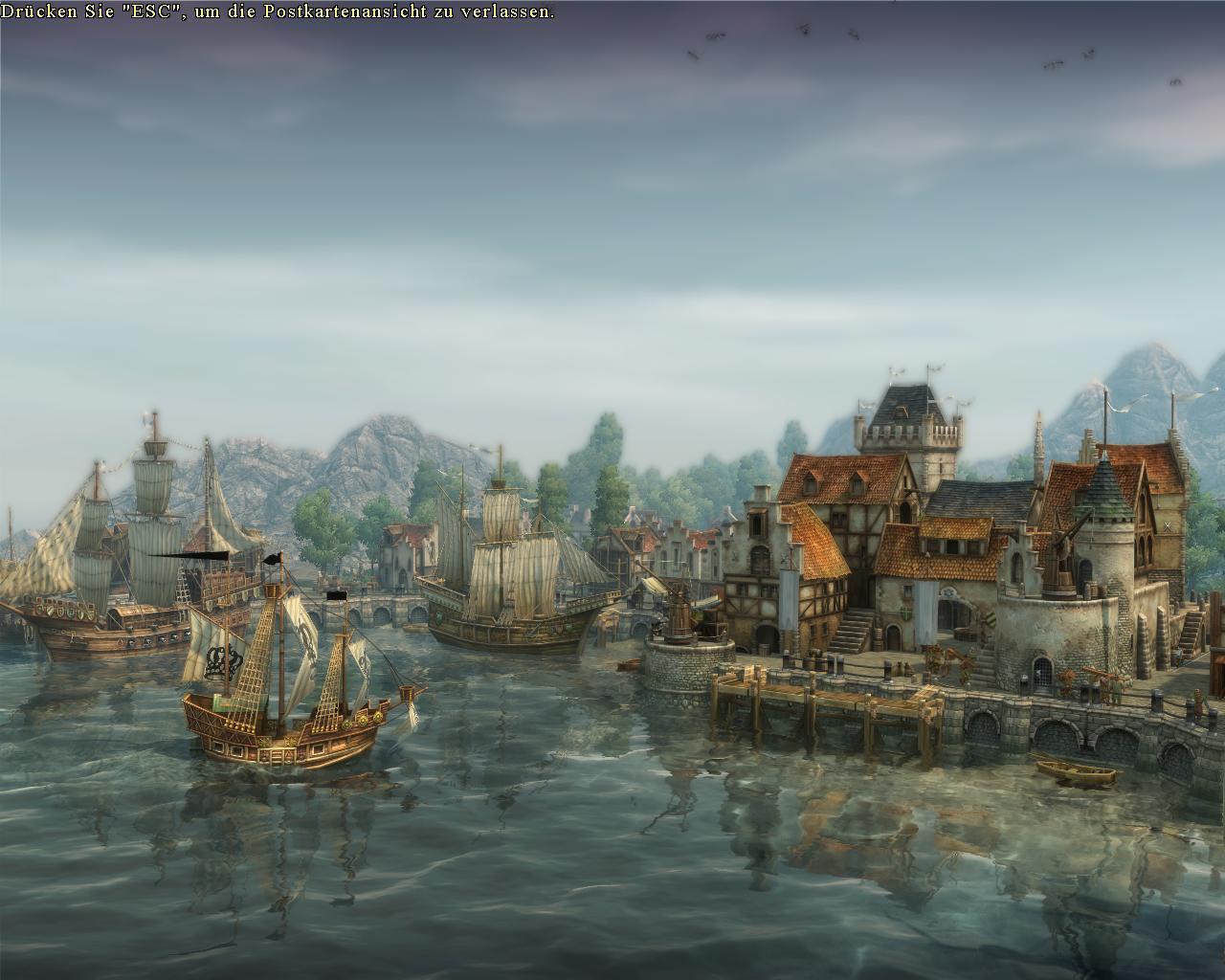 [18/06/2009] Dies ist der Hafen Lord Northburghs, der Sie zu Beginn stets mit einem Flaggschiff ausstattet. Im Spielverlauf gibt er hilfreiche Ratschläge und bietet Ihnen Minimissionen an.