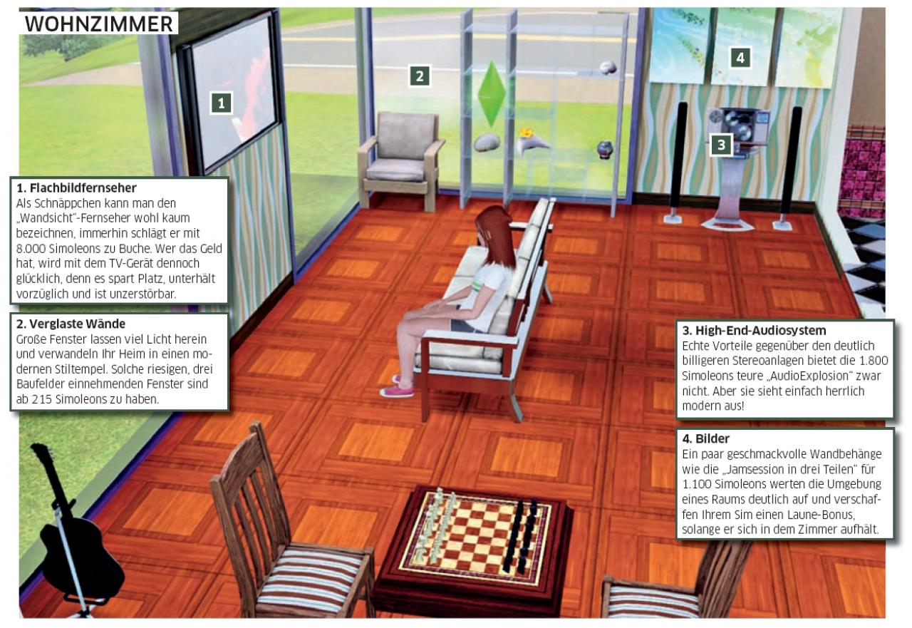 [09/06/2009] Die Sims 3: Optimale Einrichtung für eine Yuppie-Behausung (1)