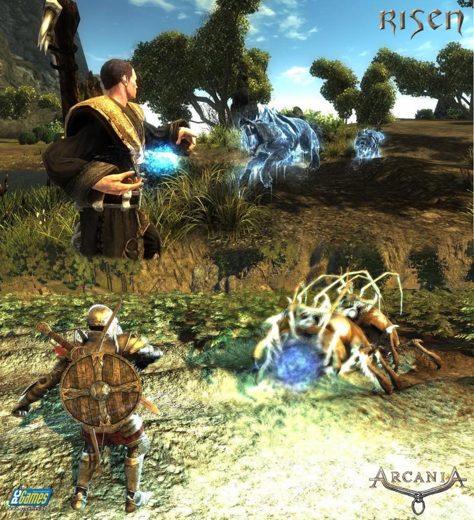 [12/06/2009] Arcania: A Gothic Tale gegen Risen: Die magischen Fähigkeiten im Bildervergleich.