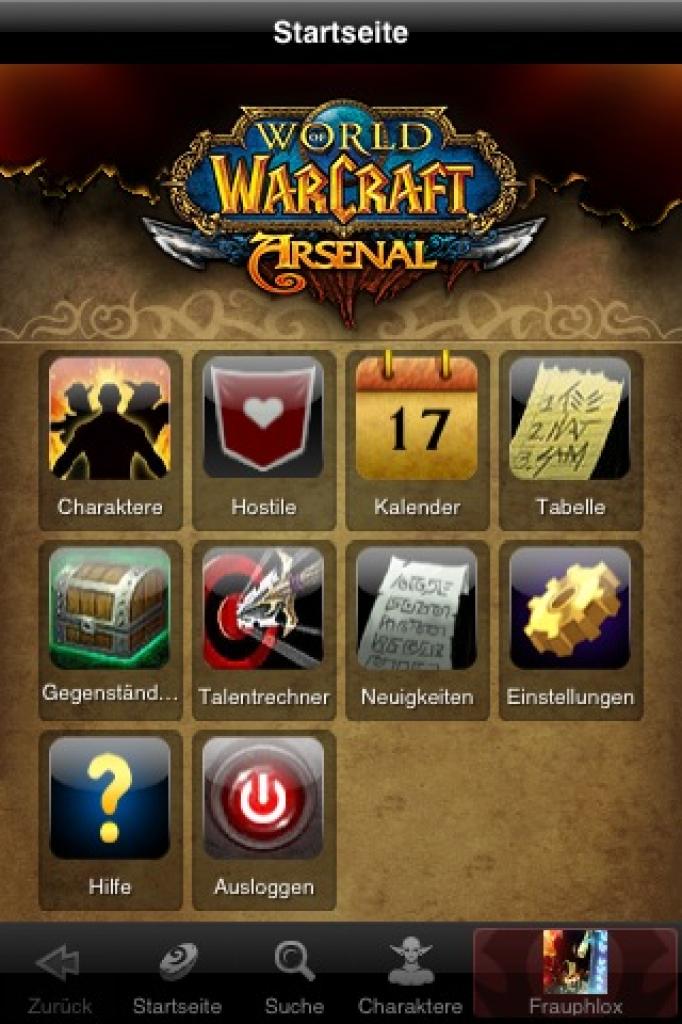 [17/07/2009] Das World of Warcraft-Arsenal als mobiles Arsenal für das iPhone. (2)