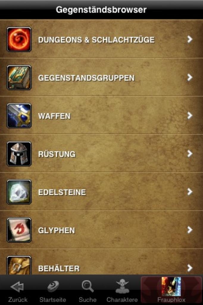 [17/07/2009] Das World of Warcraft-Arsenal als mobiles Arsenal für das iPhone. (3)