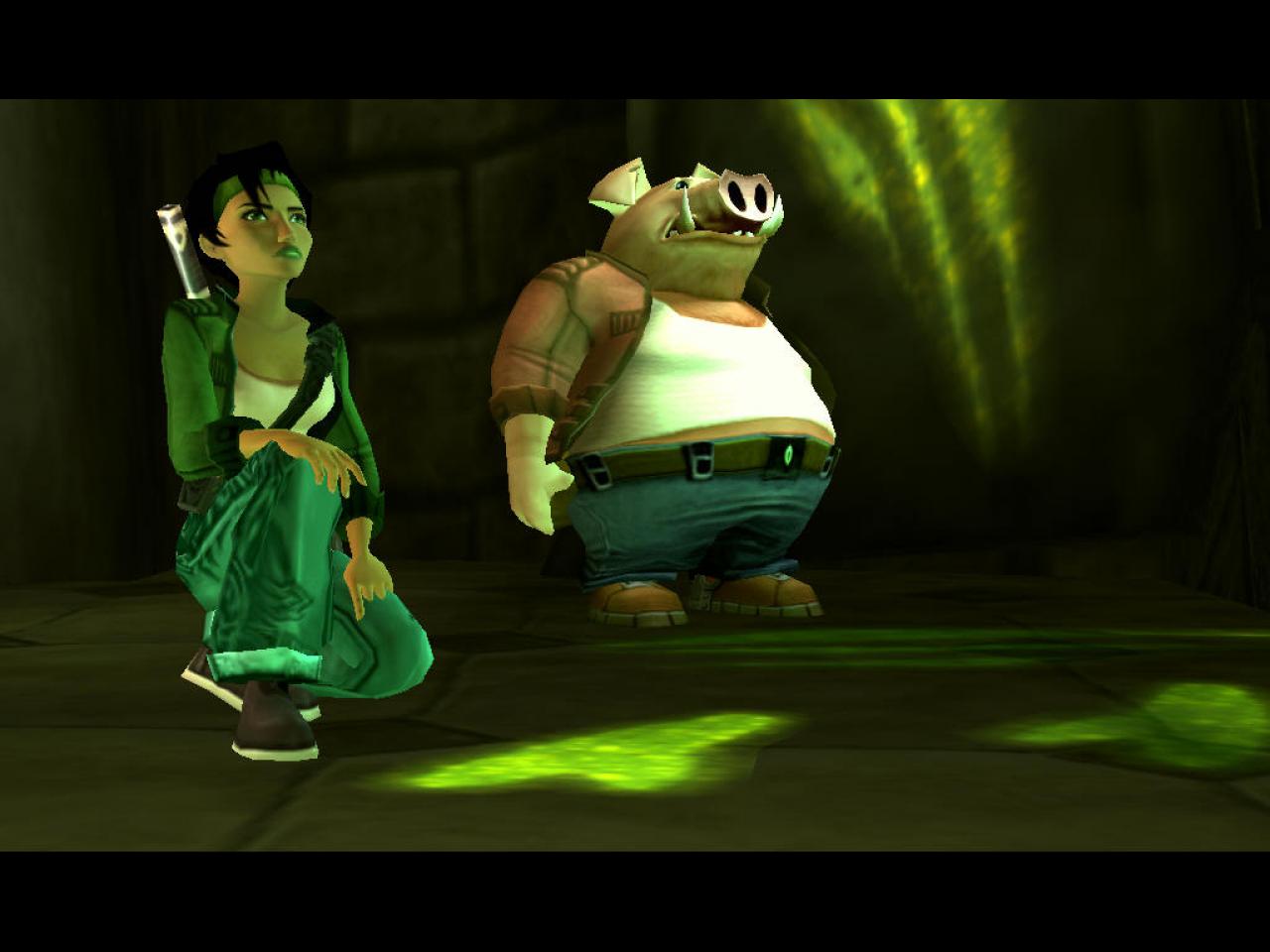[21/07/2009] Beyond Good & Evil (2003): Ein Schwein (rechts im Bild).