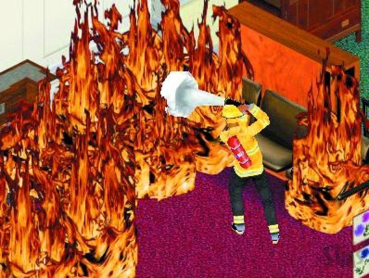 [26/11/2001] FEUER UND FLAMMEN Herd oder Kamin unbeaufsichtigt gelassen - schon ist's passiert. Tipp: GÖnnen Sie sich einen Feuermelder.
