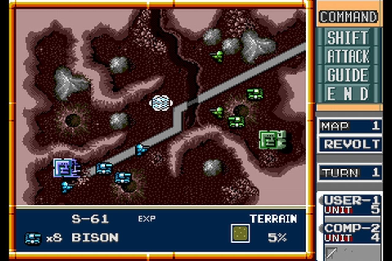 [21/07/2009] Military Madness: Screenshot der Turbografx-16-Version von 1990.