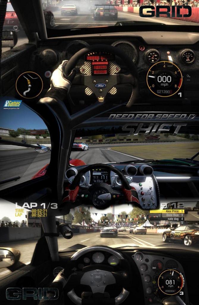 [17/07/2009] Grafikvergleich mit Need for Speed: Shift und Race Driver: GRID. 