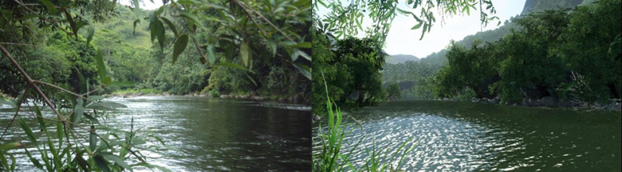 [24/07/2009] Der Edelshooter Crysis sorgte bereits im Vorfeld seiner Veröffentlichung mit diesen Bildervergleichen für offene Münder. Auch hier kommt wieder Ihr geschultes Auge zum Einsatz. Auf welcher Seite wird wohl die CryEngine 2 gezeigt? (11)