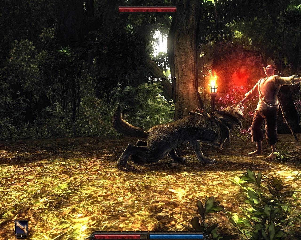 [27/08/2009] The predator notices the unknown hero and his companion, snarls and attacks.