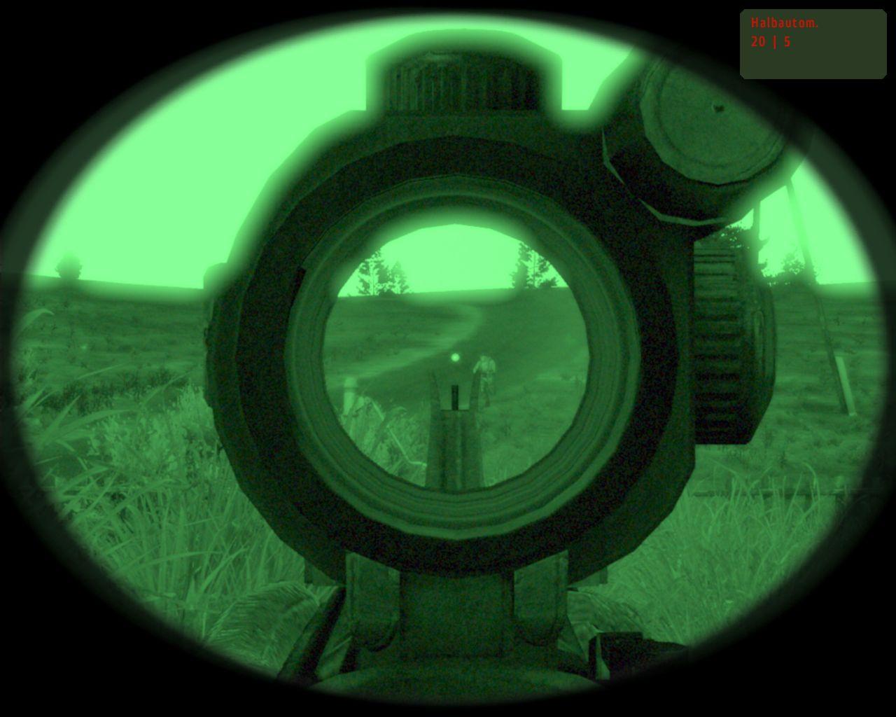[03/08/2009] Ohne Ihr Nachtsichtgerät würden Sie in der Koop-Mission Hijack fast blind durch die Gegend laufen.