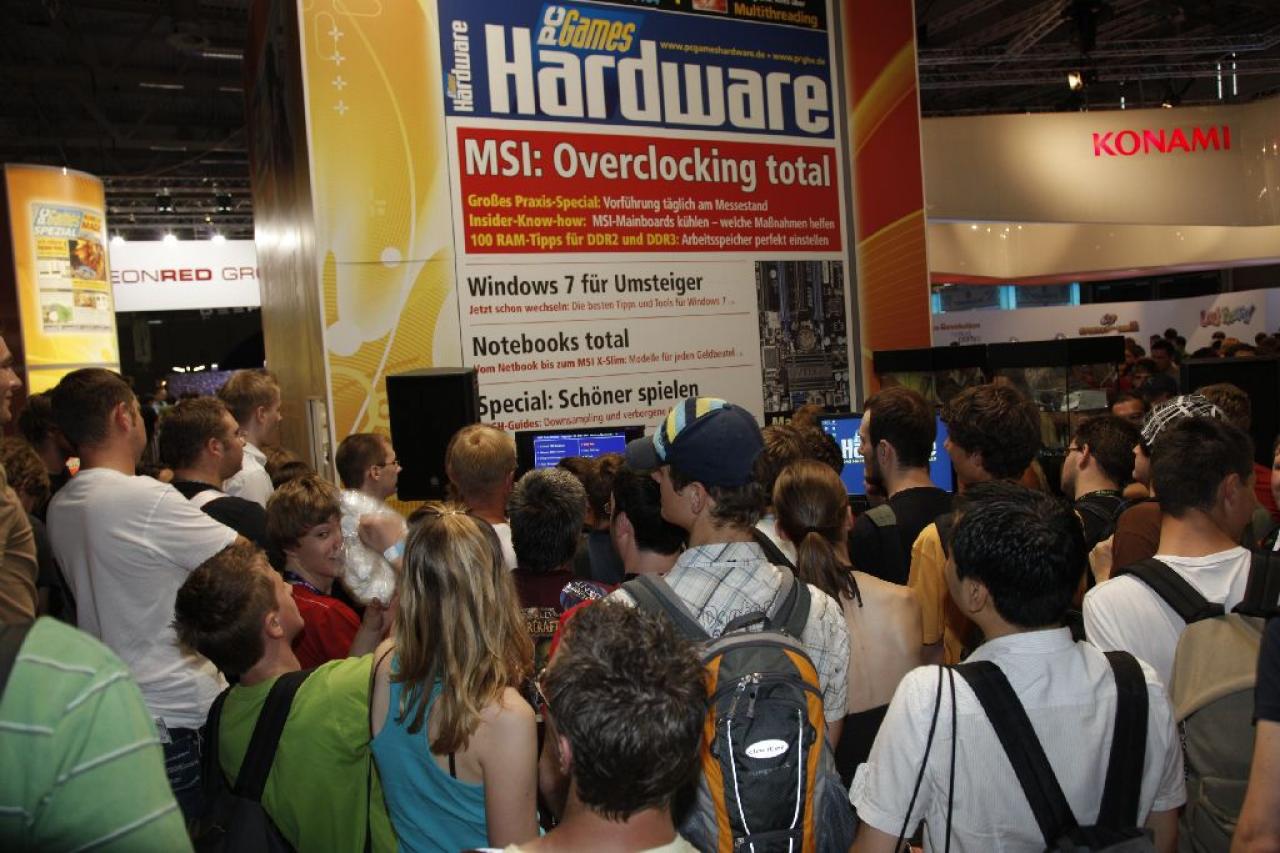 [21/08/2009] Andrang am Computec-Stand. Wir grüßen hiermit alle unsere Besucher!