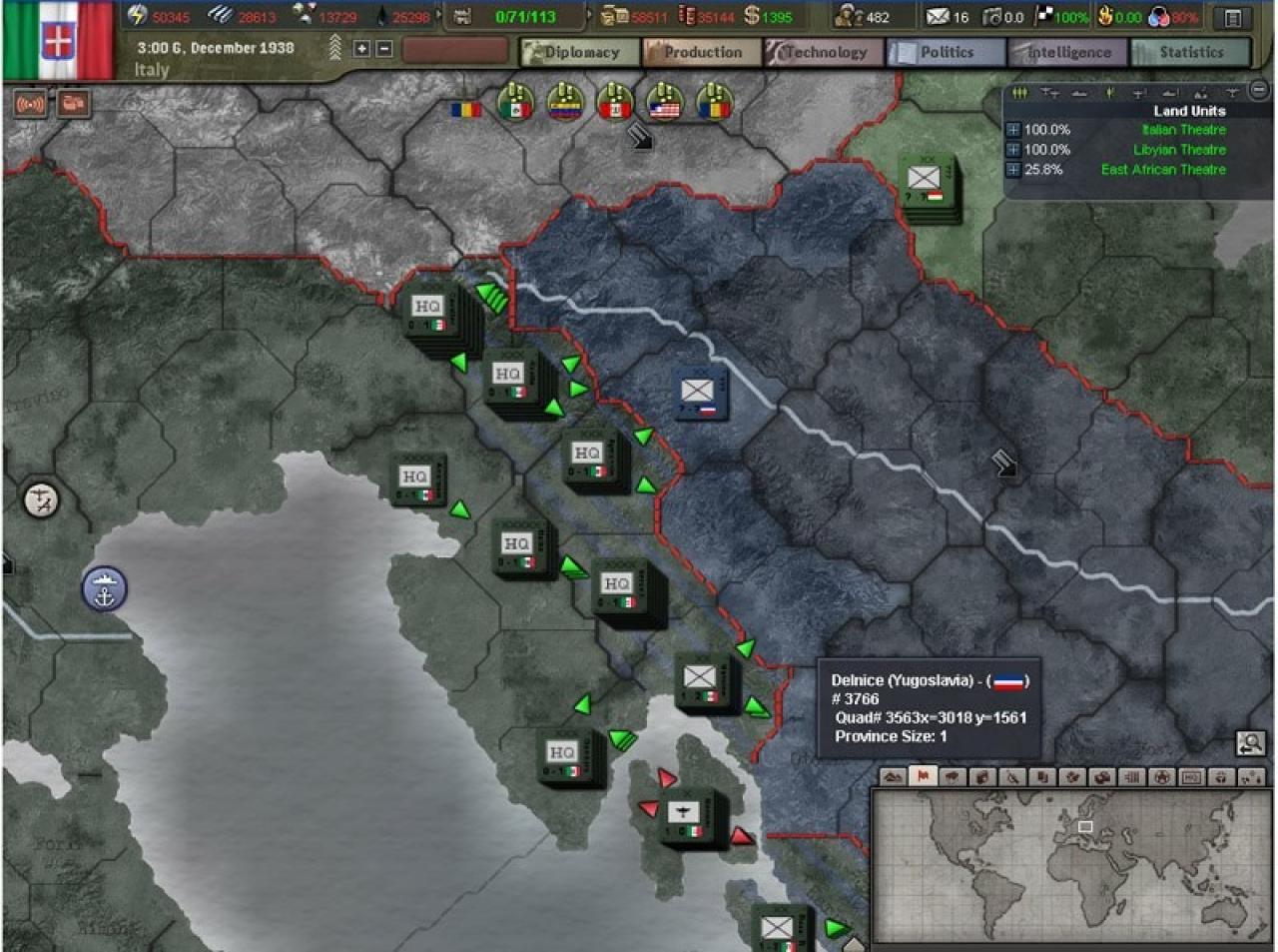[10/08/2009] Screenshots aus Hearts of Iron 3.