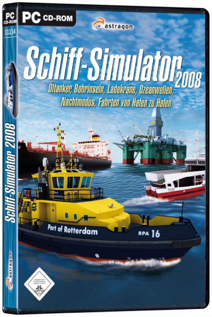 [16/09/2009] Schiff Simulator 2008 mit dem kurzen und prägnanten Untertitel: Öltanker, Bohrinseln, Ladekräne, Ozeanwellen, Fahrten von Hafen zu Hafen. Für den Schiff Simulator 2008 gibt's zwei Add-ons.