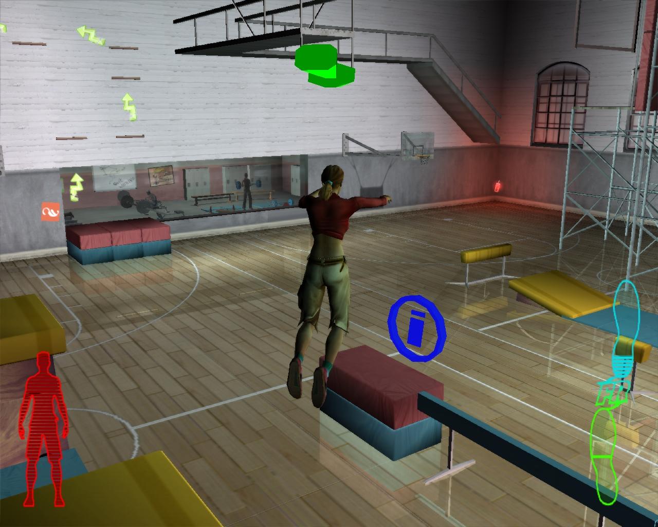[30/09/2009] In der Turnhalle lernen Sie die Grundlagen und Feinheiten des Free Running. Das Tutorial ist bitter nötig, offenbart aber gleichzeit eine der großen Schwächen des Spiels: Die Kamera.