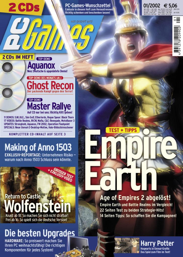 [10/09/2009] PC Games Ausgabe 01/02 - Titelthema: Empire Earth