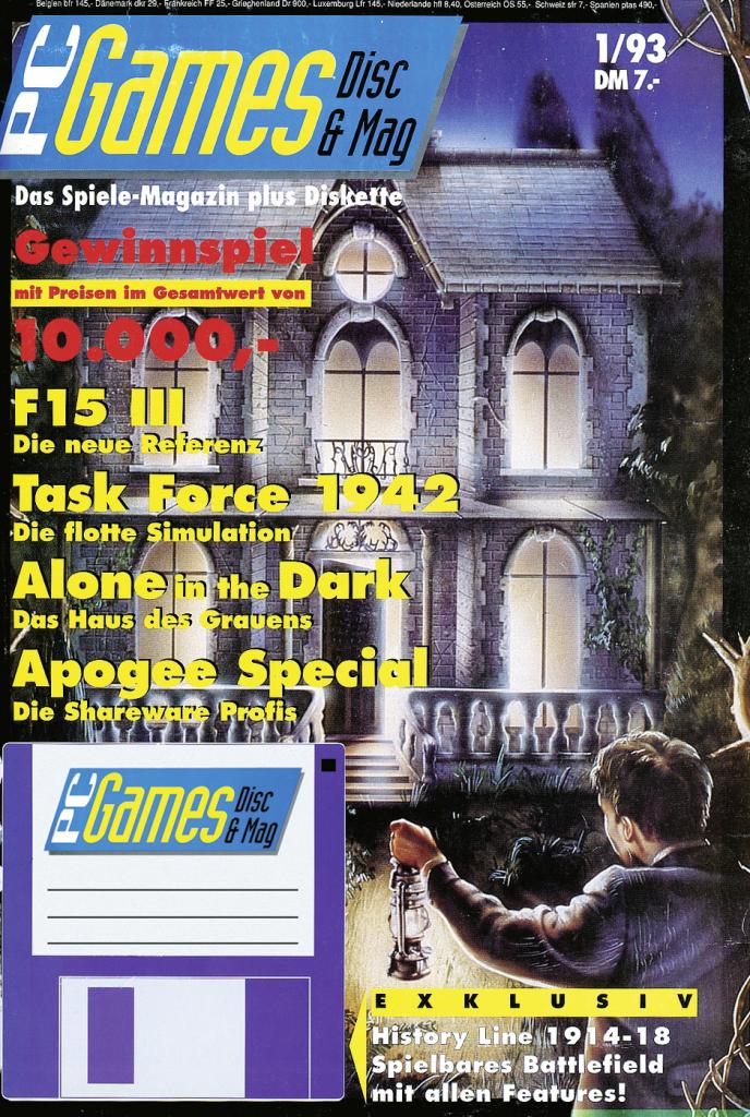[09/09/2009] PC Games Ausgabe 01/93 - Titelthema: Alone in the Dark