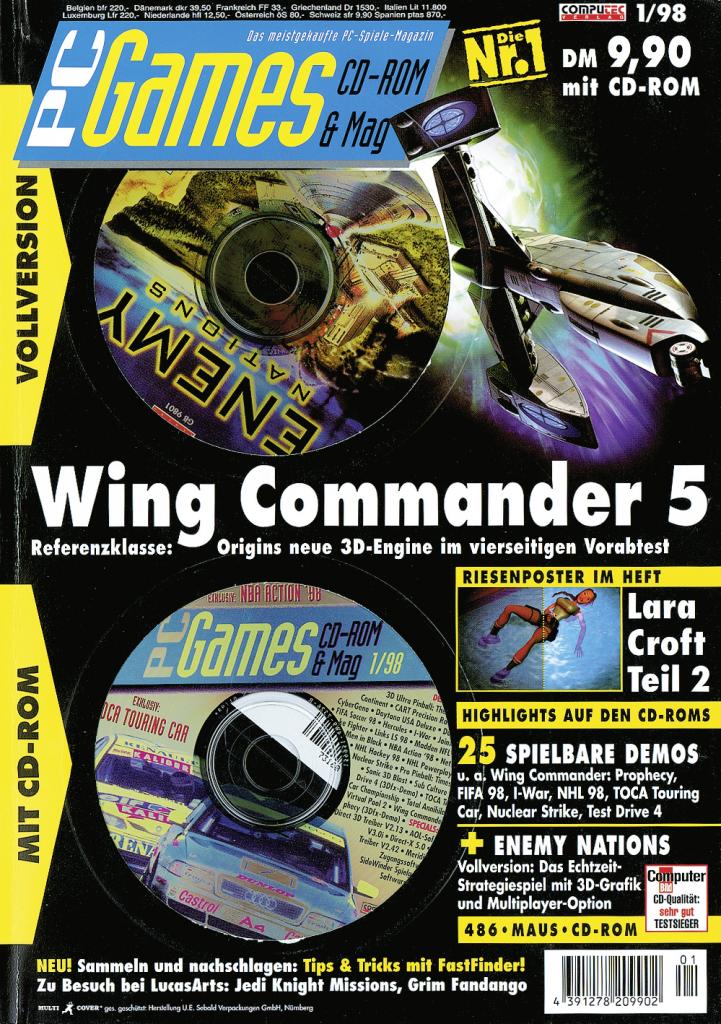 [09/09/2009] PC Games Ausgabe 01/98 - Titelthema: Wing Commander 5