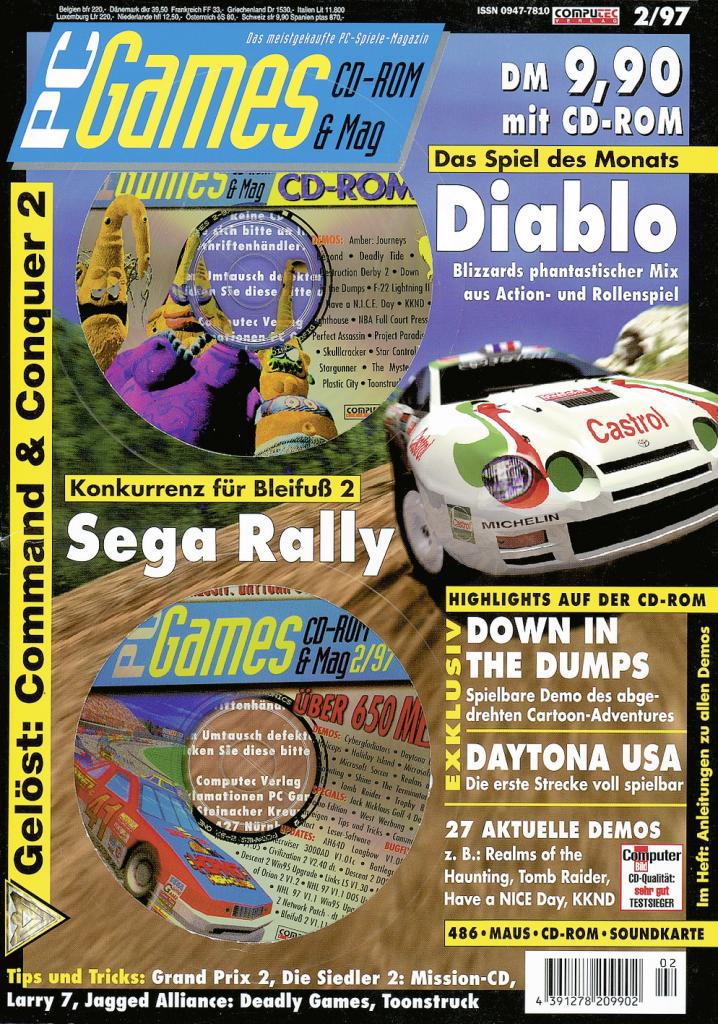 [09/09/2009] PC Games Ausgabe 02/97 - Titelthema: Sega Rally