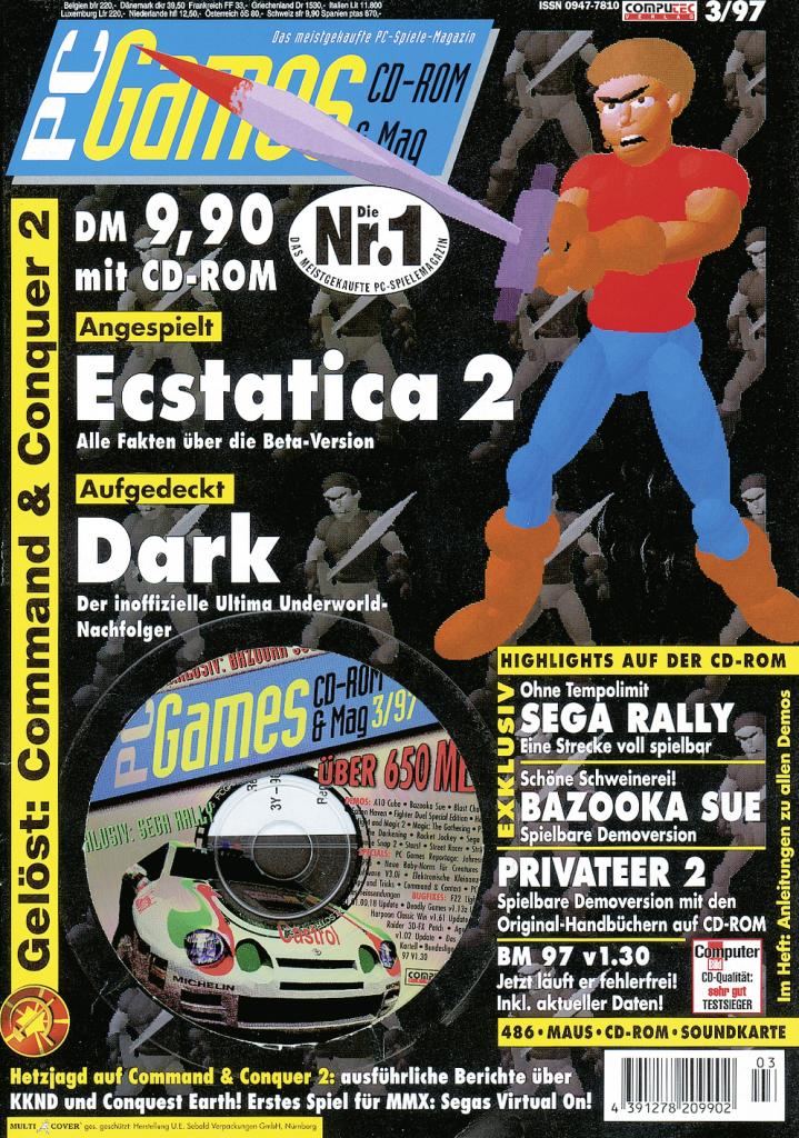 [09/09/2009] PC Games Ausgabe 03/97 - Titelthema: Ecstatica 2