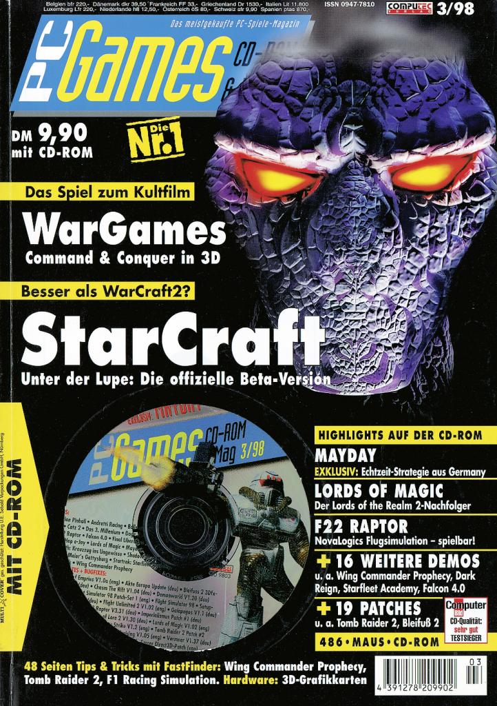[09/09/2009] PC Games Ausgabe 03/98 - Titelthema: Starcraft