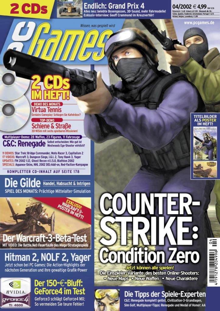 [10/09/2009] PC Games Ausgabe 04/02 - Titelthema: Counter-Strike - Condition Zero