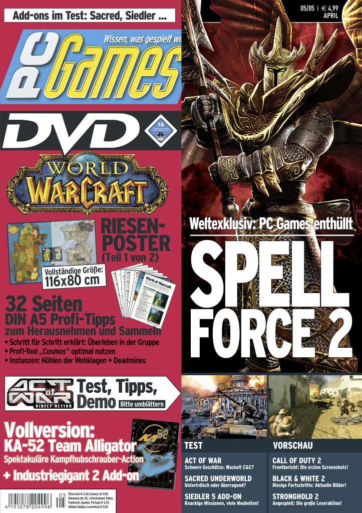 [10/09/2009] PC Games Ausgabe 05/05 - Titelthema: Spellforce 2