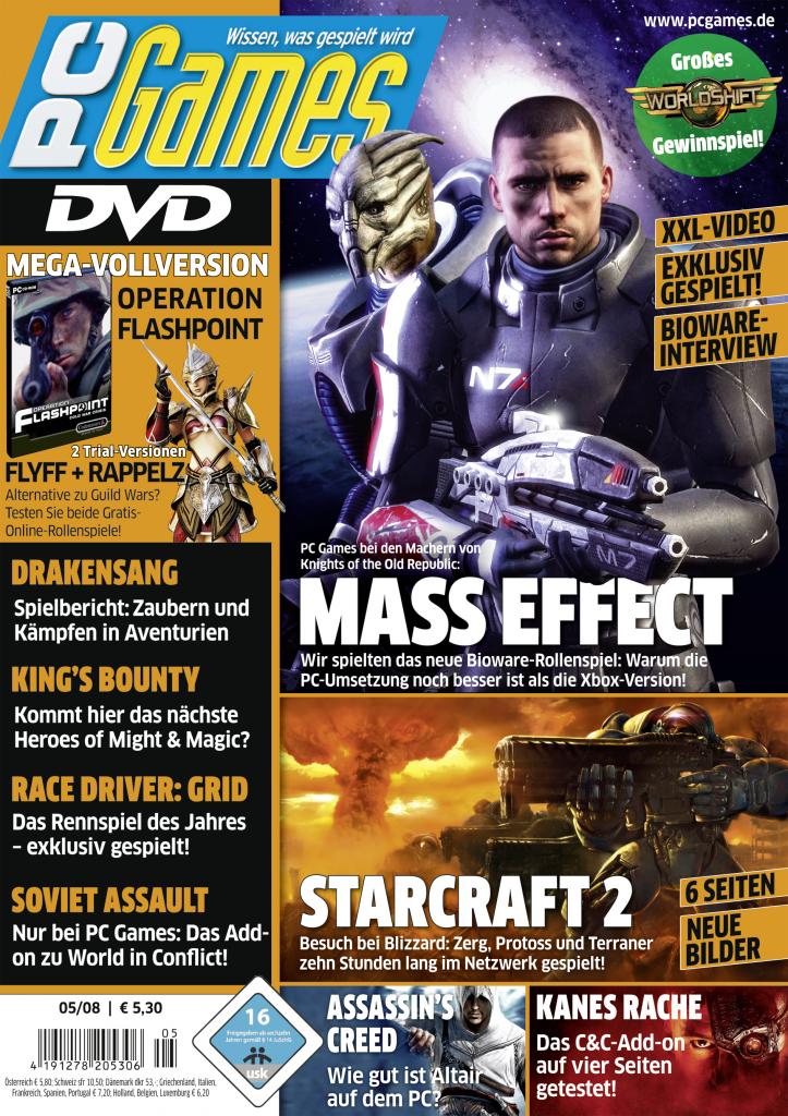 [10/09/2009] PC Games Ausgabe 05/08 - Titelthema: Mass Effect und Starcraft 2
