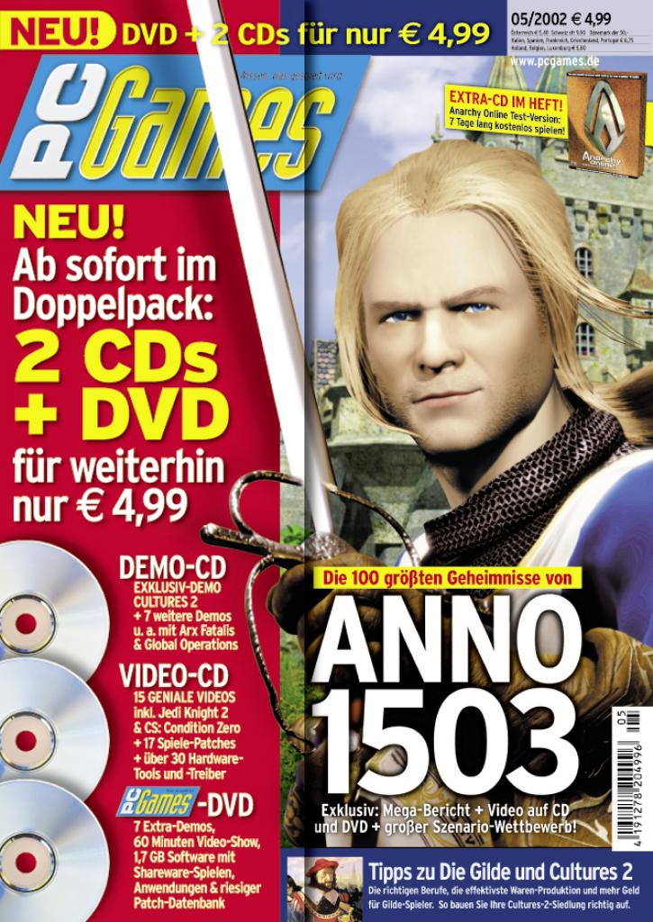 [10/09/2009] PC Games Ausgabe 05/02 - Titelthema: Anno 1503