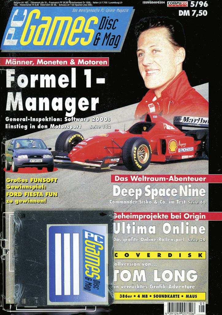 [09/09/2009] PC Games Ausgabe 05/96 - Titelthema: Formula 1 Manager