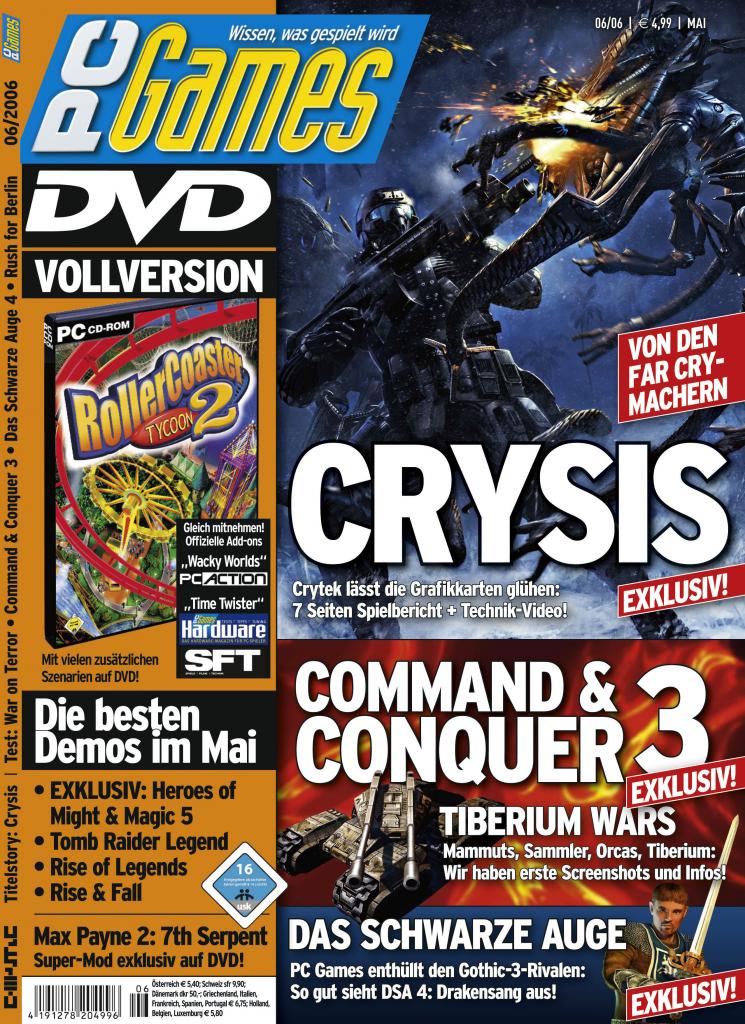 [10/09/2009] PC Games Ausgabe 06/06 - Titelthema: Crysis und Command & Conquer 3