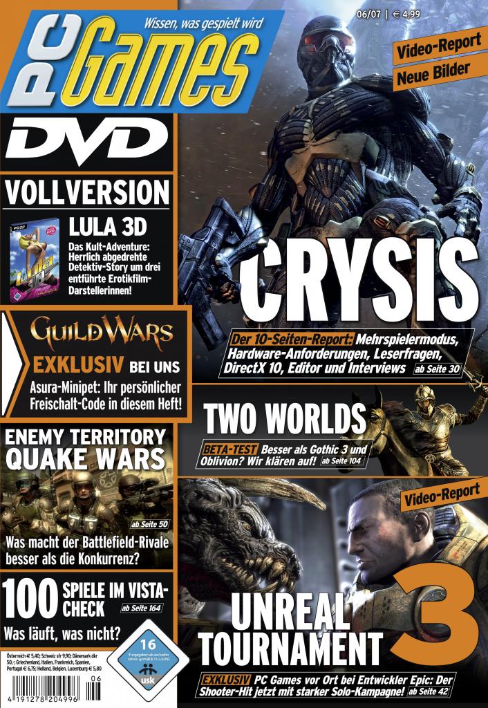 [10/09/2009] PC Games Ausgabe 06/07 - Titelthema: Crysis, Two Worlds und Unreal Tournament 3