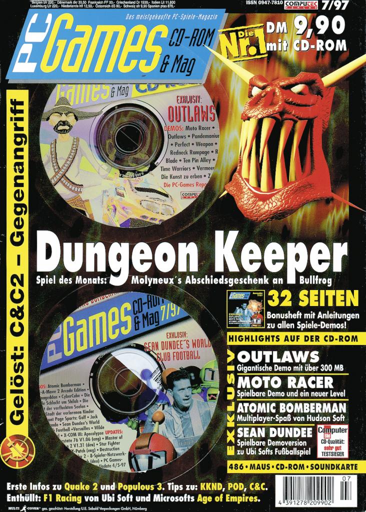 [09/09/2009] PC Games Ausgabe 07/97 - Titelthema: Dungeon Keeper