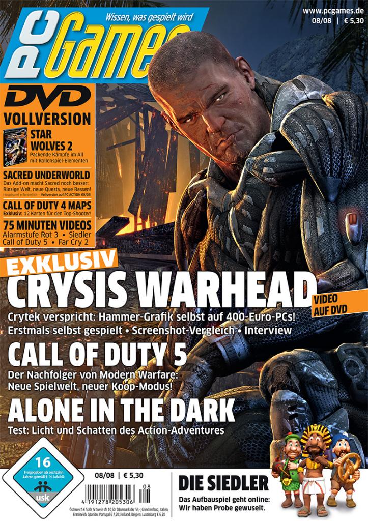 [10/09/2009] PC Games Ausgabe 08/08 - Titelthema: Crysis Warhead