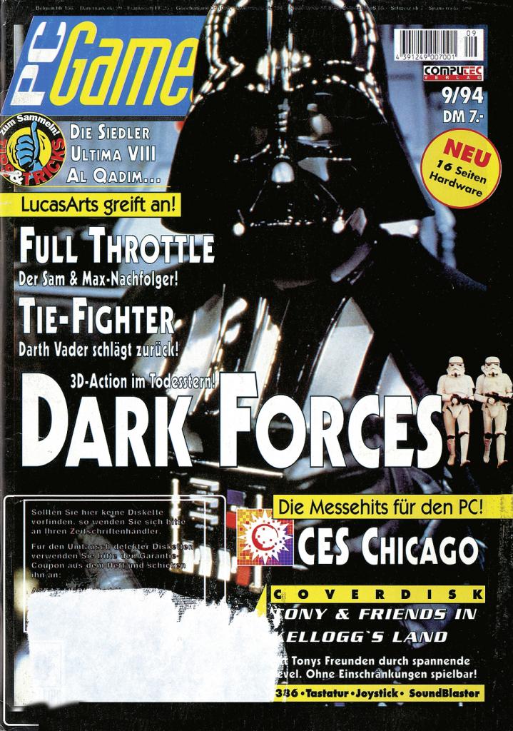 [09/09/2009] PC Games Ausgabe 09/94 - Titelthema: Dark Forces