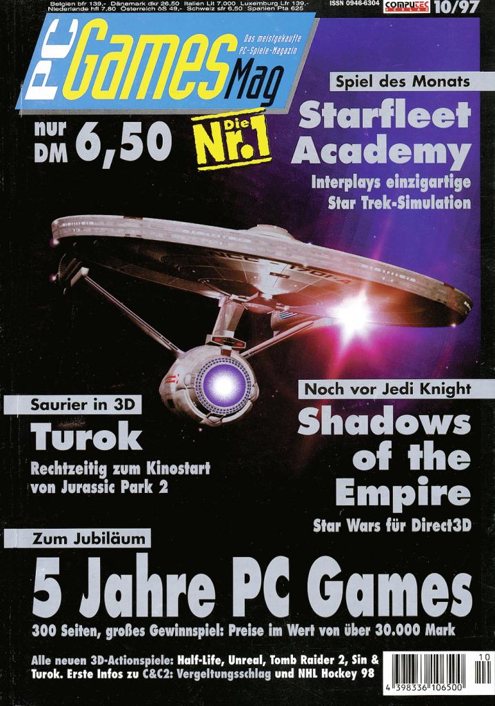 [09/09/2009] PC Games Ausgabe 10/97 - Titelthema: Starfleet Academy